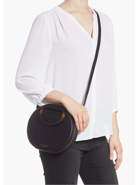 Kurt Geiger Olive Round Crossbody with Top Handle and Gold Accents